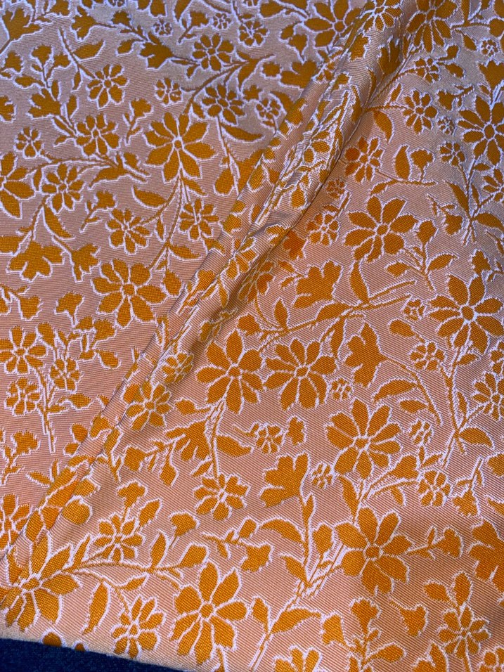 Turuncu Çiçek Desenli Pantolon - Görsel 4