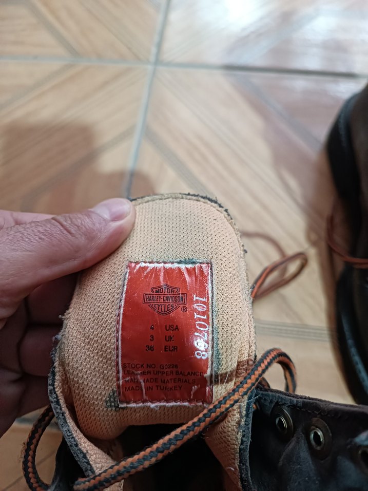 Harley Davidson kadın Deri Biker Bot - Görsel 2