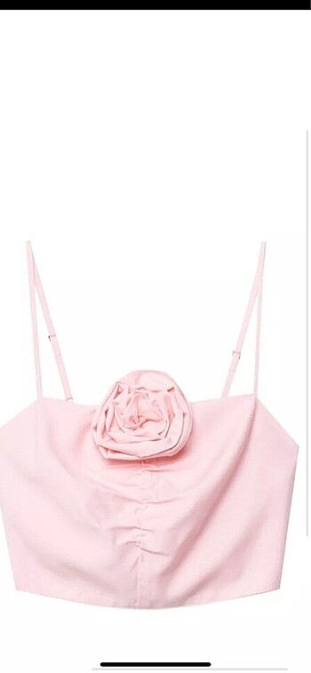 Pembe kabartma çiçekli yazlık bluz