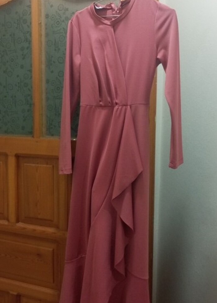 Gül kurusu elbise - Görsel 2