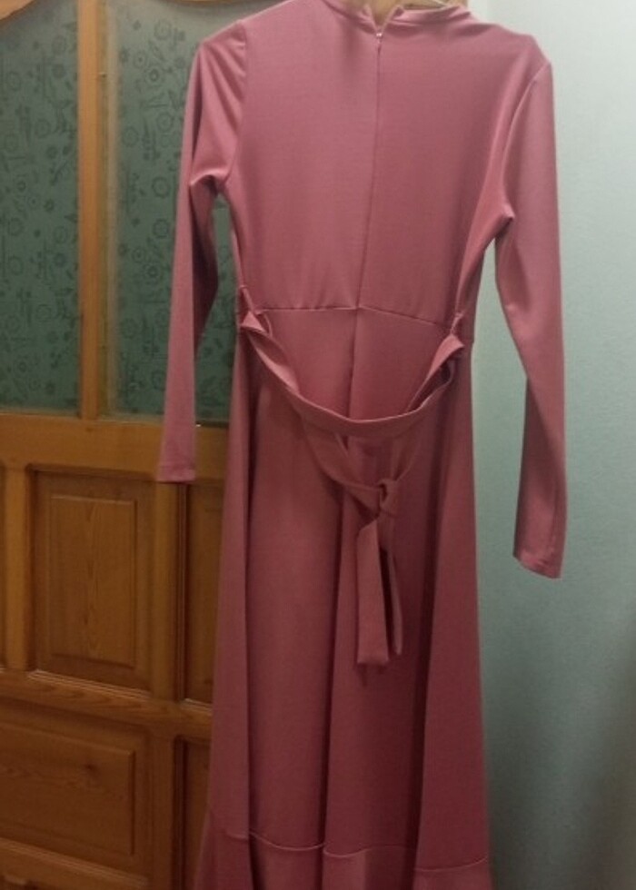 Gül kurusu elbise - Görsel 4