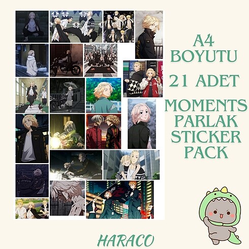 Tokyo Revengers Mikey Anime Moments Sticker Paketi