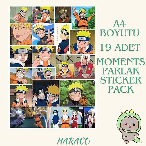 Naruto Anime Moments Sticker Paketi