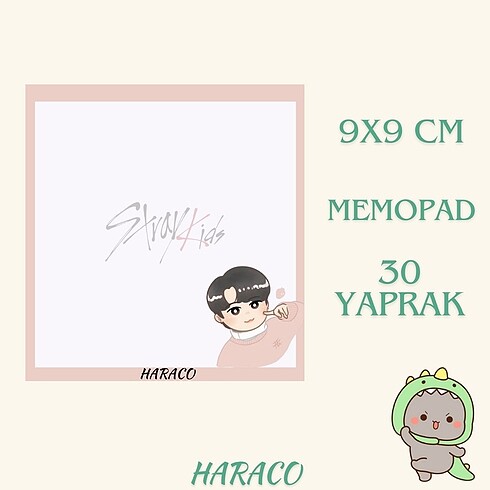 Stray Kids Changbin 9x9 cm Memopad