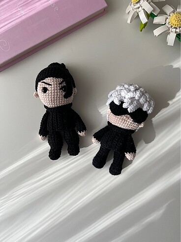 Jujutsu Kaisen Anime Gojo Satoru ve Geto Suguru Amigurami Bebek
