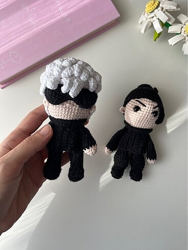  Beden Renk Jujutsu Kaisen Anime Gojo Satoru ve Geto Suguru Amigurami Bebek