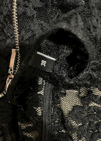 Nakışlı Siyah Midi Korse Üst - Görsel 2