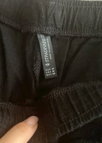 Stradivarius Siyah Keten Pantolon - Görsel 2