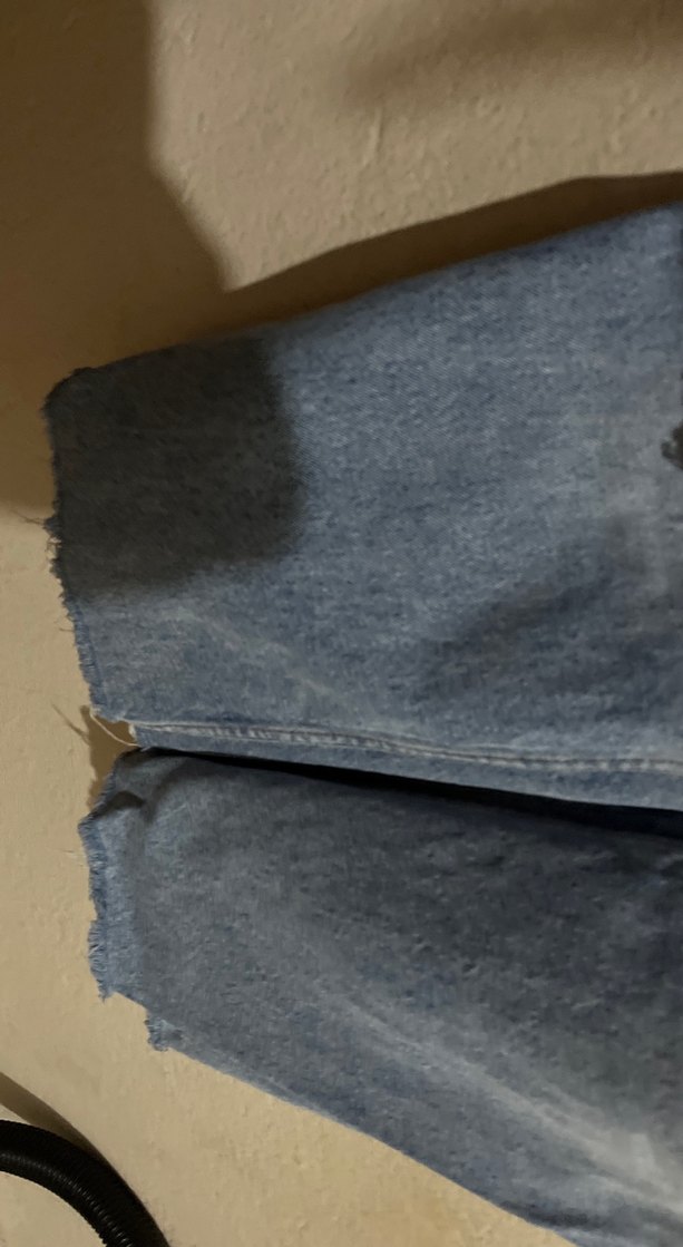 Yırtık Detaylı Mavi Kadın Bol Kesim Kot Pantolon - Görsel 2