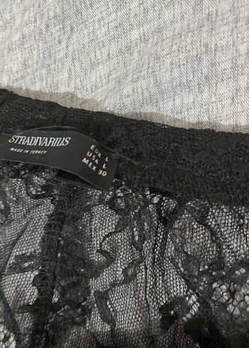 Dantel Detaylı Siyah Uzun Gotik Etek - Görsel 2