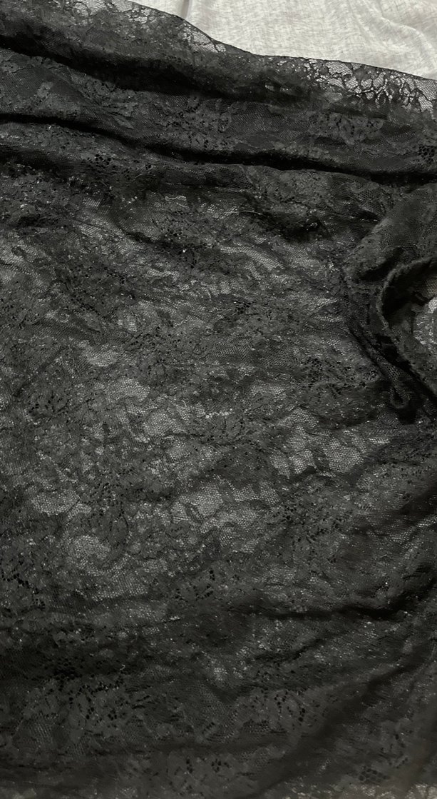 Dantel Detaylı Siyah Uzun Gotik Etek - Görsel 3
