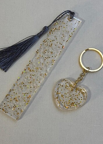 Epoksi anahtarlık- ayraç set 