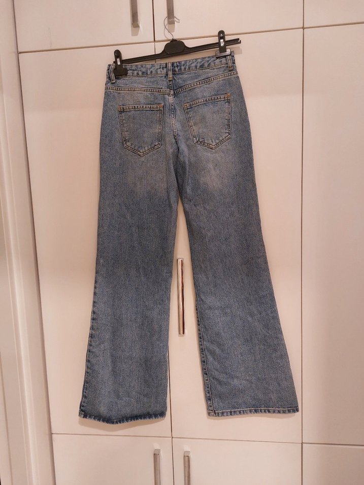 Kadın  Midi Boy Salaş Denim Jean - Görsel 2