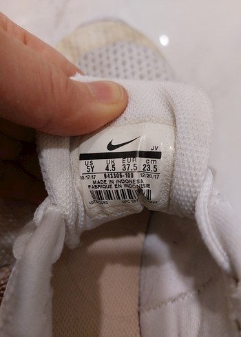 Nike Beyaz Bağcıklı Spor Kadın Sneaker orjinal - Görsel 4