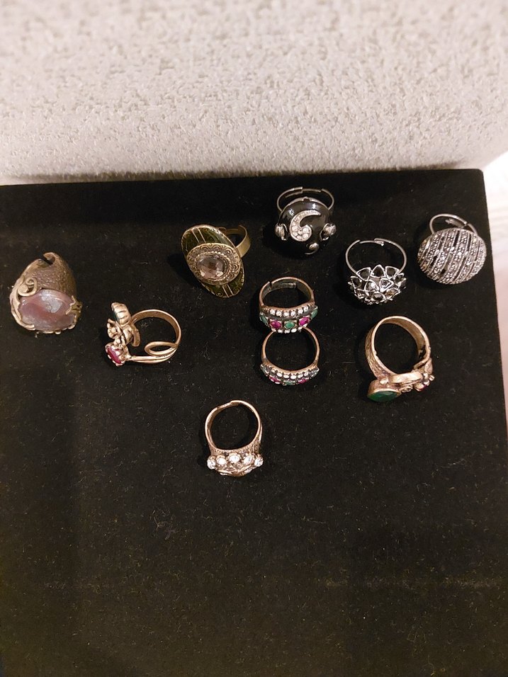 parmağıniza göre ayarlanabilen taşlı şık yuzukler adet 125 tl - Görsel 2