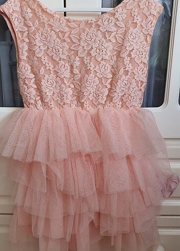6 Yaş Beden Kız çocuk pembe elbise