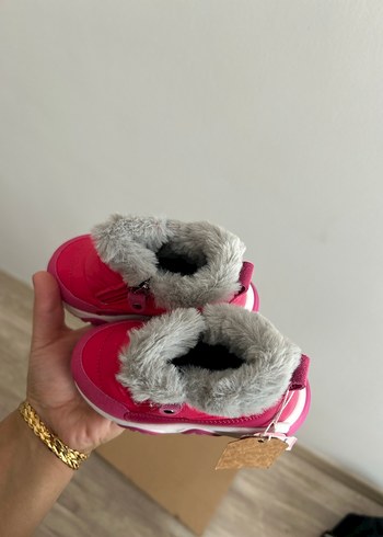 Leopar Desenli, Kürklü Kız Botu - Pembe & Gri