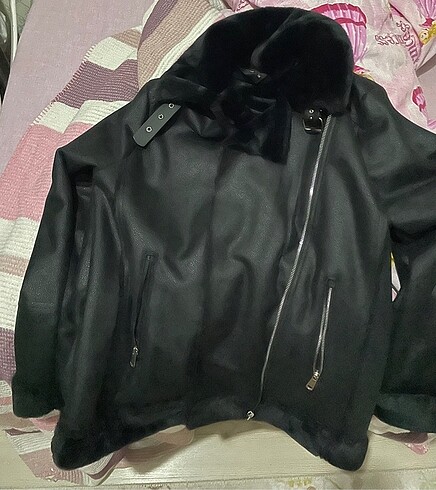 m Beden siyah Renk Biker mont