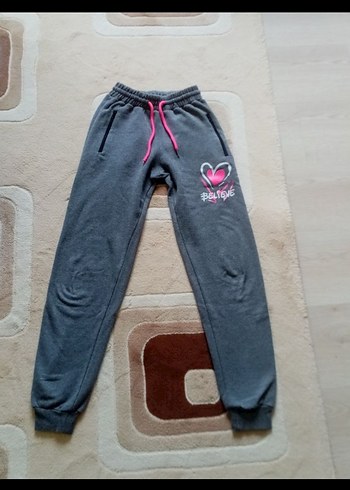 Gri Baskılı Rahat Eşofman Altı