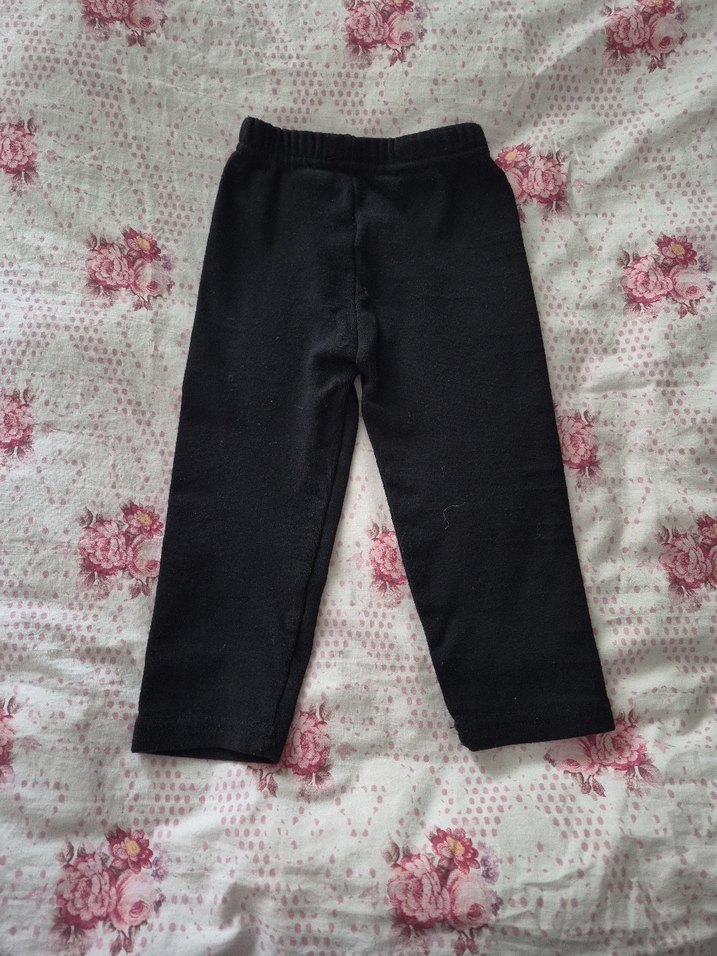 Pul İşlemeli Siyah Kız Çocuk Tayt - Görsel 2