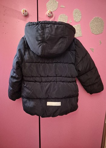 unisex Çocuk koyu mavi  Kürklü Mont Name it marka - Görsel 3