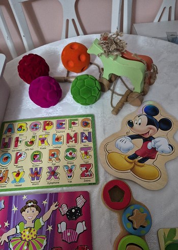 Çok Renkli Ahşap Eğitici Oyuncak Seti - Görsel 6