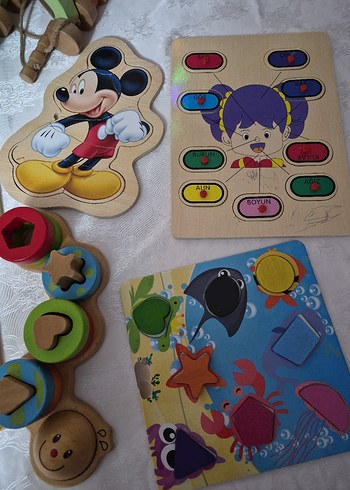 Çok Renkli Ahşap Eğitici Oyuncak Seti - Görsel 5