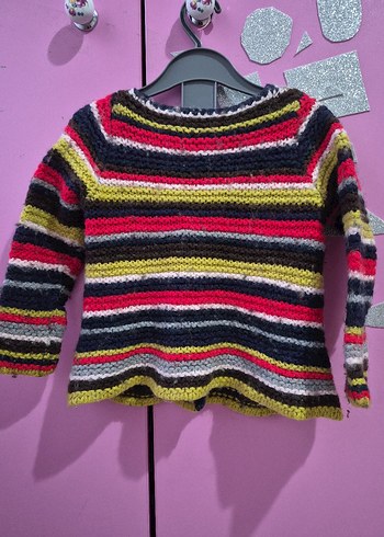 Renkli çocuk Örgü hırka - Görsel 3