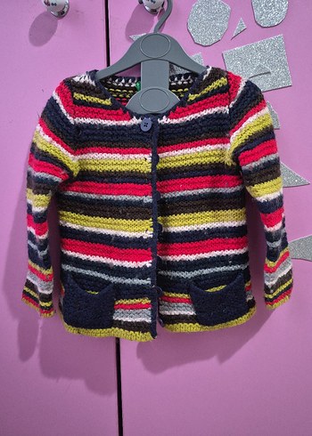 Renkli çocuk Örgü hırka - Görsel 4