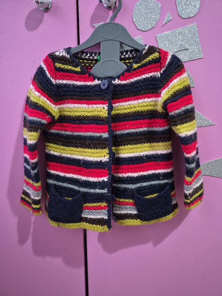 Renkli çocuk Örgü hırka - Görsel 4