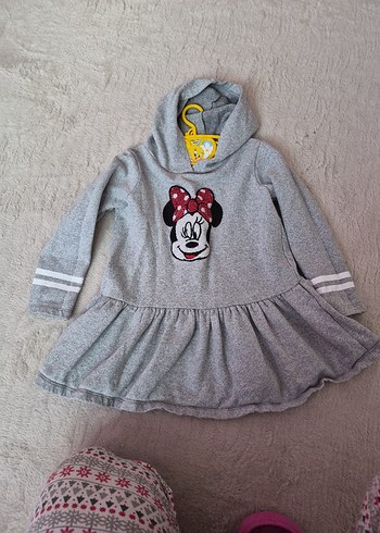 Kız Çocuk Gri Kapüşonlu Sweatshirt - Görsel 4