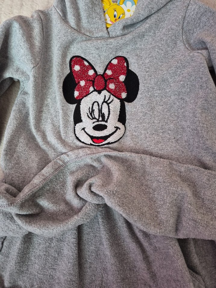 Kız Çocuk Gri Kapüşonlu Sweatshirt - Görsel 3