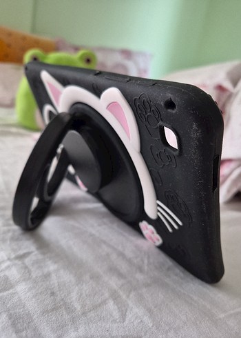 Siyah Elastik Kedi Desenli tablet Kılıfı - Görsel 6