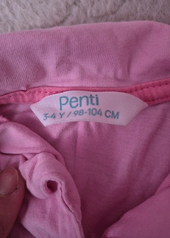 Düğmeli Pembe Kız Pijaması Seti - Görsel 4