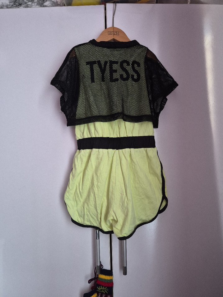 Sarı Kemerli Kız Çocuk Tulum - Görsel 3