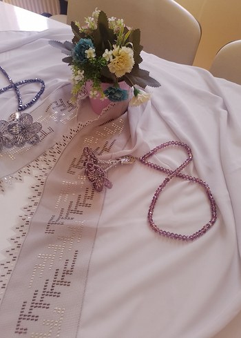 Beden Tel kırma detaylı namaz örtüsü