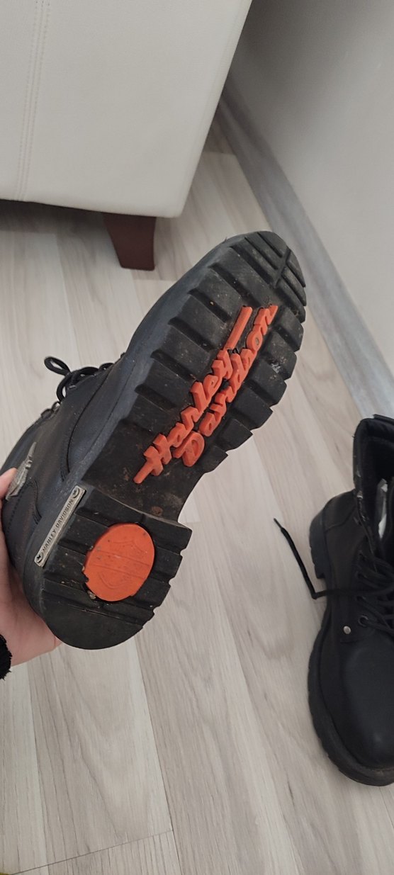 Siyah Deri Erkek Biker Bot - Görsel 3