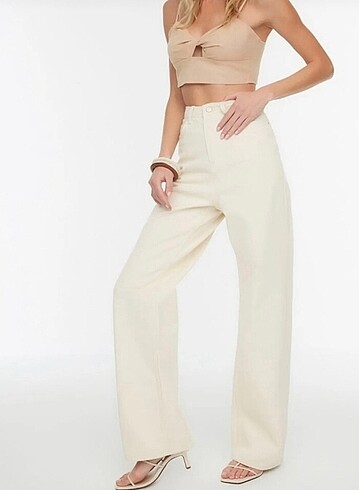 34 Beden Trendyolmilla bej pantolon
