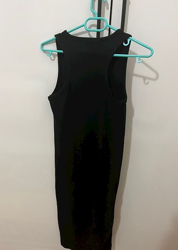 Armalife Siyah Uzun Kolluksuz Fit Triko Elbise