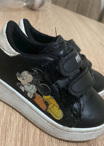 20 Beden siyah Renk Mickey Baskılı Erkek Çocuk Spor Ayakkabı