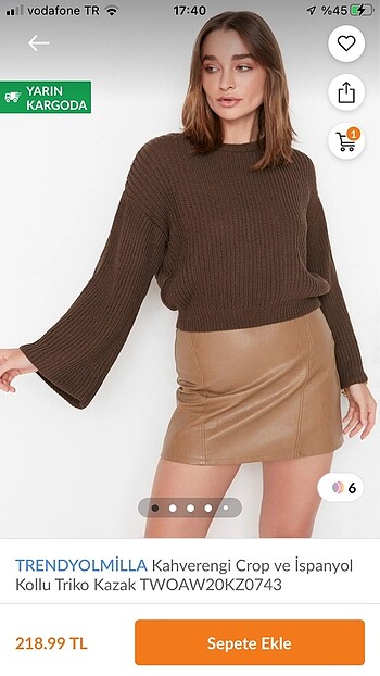 Trendyolmilla crop kazak