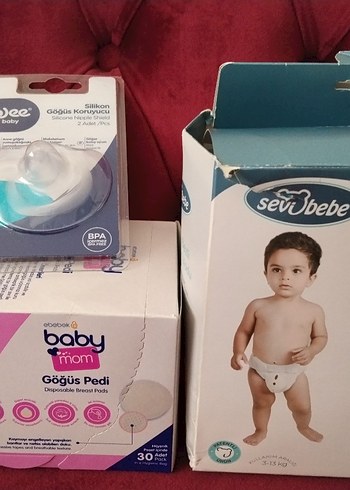 Bebek Emzirme Pedi ve Silikon Göğüs Koruyucu - Görsel 2