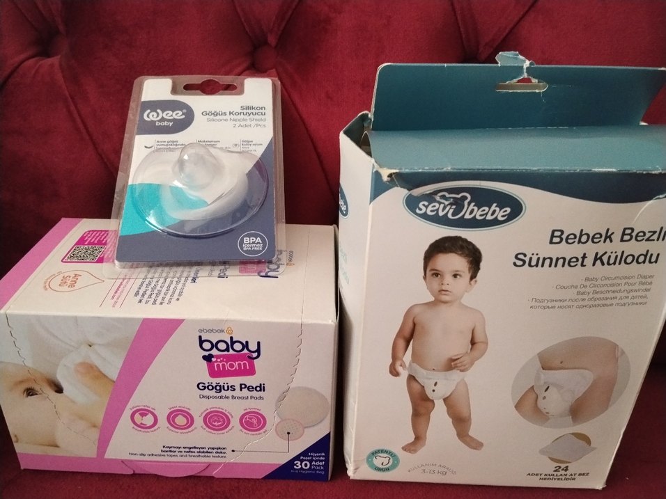 Bebek Emzirme Pedi ve Silikon Göğüs Koruyucu - Görsel 2