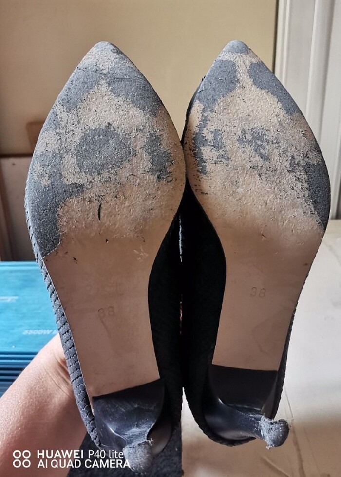 Siyah topuklu ayakkabı  - Görsel 2