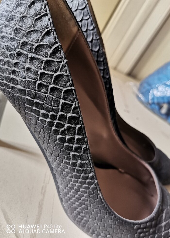 Siyah topuklu ayakkabı  - Görsel 4