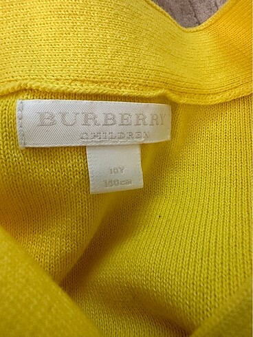 10 Yaş Beden Burberry de 10 yaş kız çocuk ince sarı hırka
