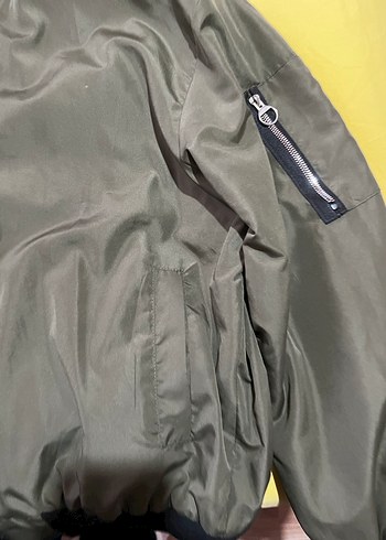Diğer Gri Fermuarlı Kadın Bomber Ceket