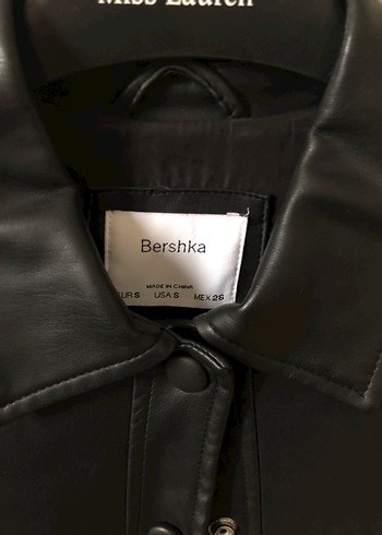 Bershka Siyah Deri Ceket - Görsel 2