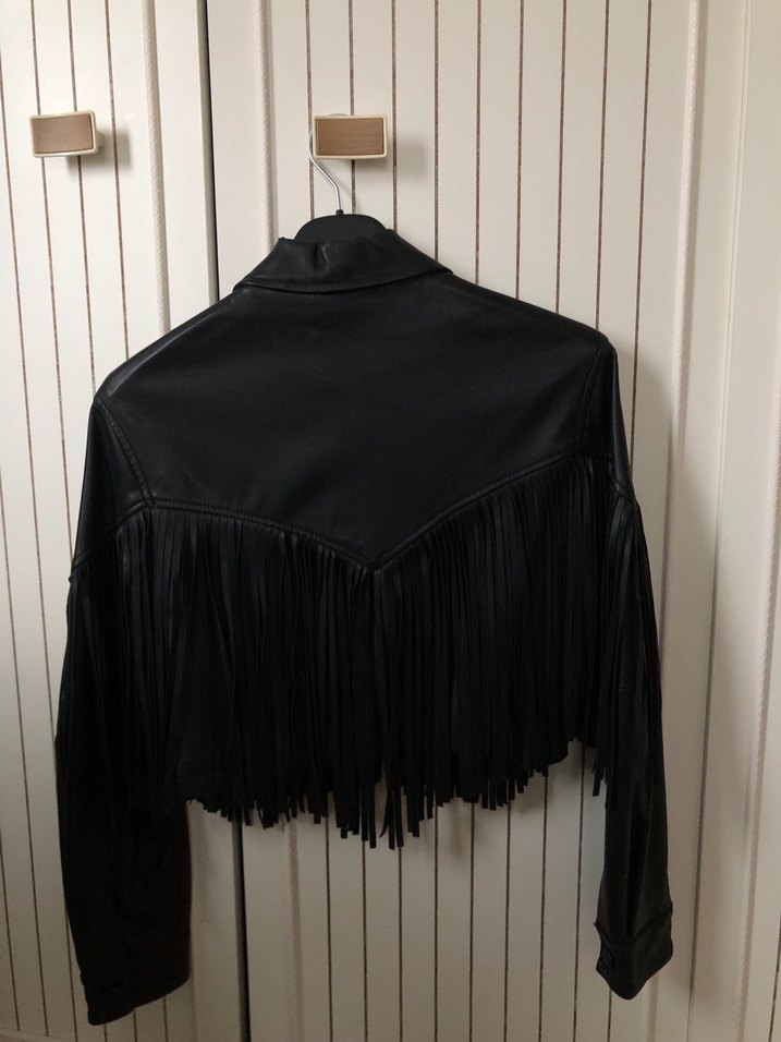 Bershka Siyah Deri Ceket - Görsel 3