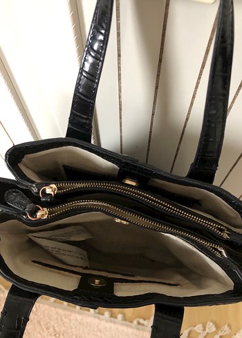 Zara Siyah Deri Kadın Çanta - Görsel 2